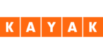 Logo de KAYAK - Plateforme de recherche et de réservation de voyages en ligne.