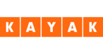 Logo de KAYAK - Plateforme de recherche et de réservation de voyages en ligne.